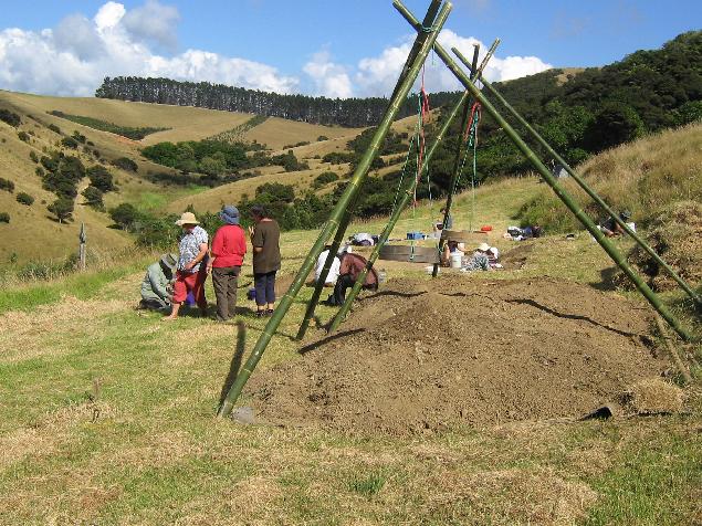 The excavation underway.