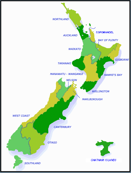 Regions covered on this site